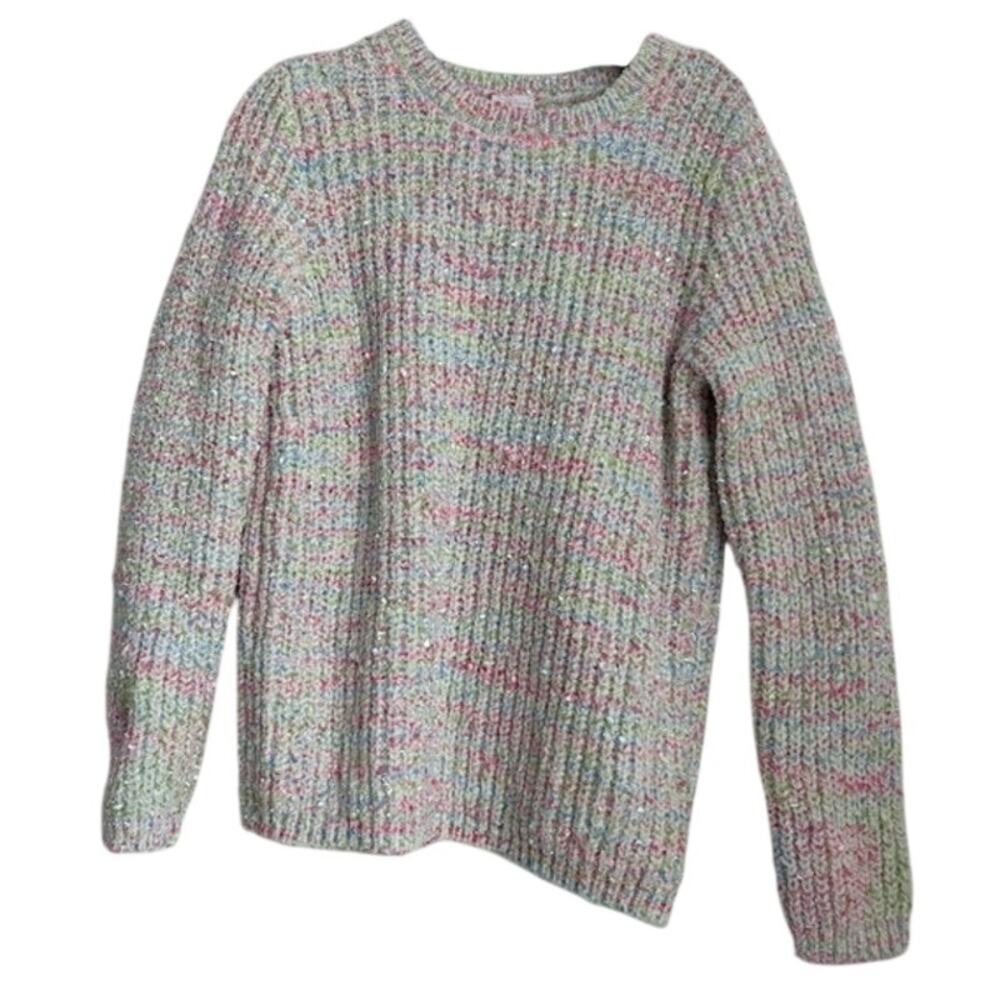 Y2K Girls Lucky Penny Multicolor Knit Crewneck Sweater Size 12